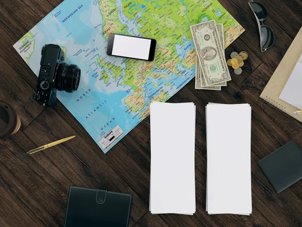 Traveling. Mockup business template. — Stock Photo, Image