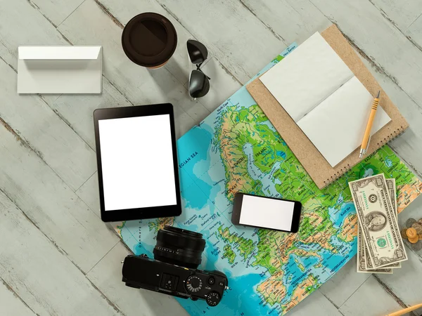 Traveling mock up business template. — Stock Photo, Image