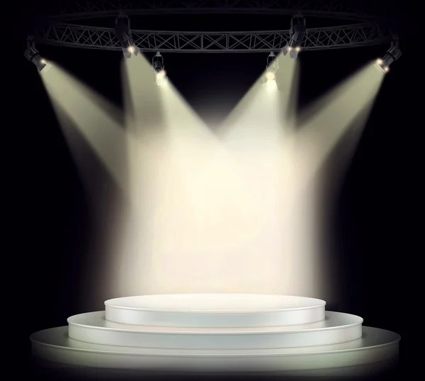 Işıklı boş sahne podyum için ödül töreni