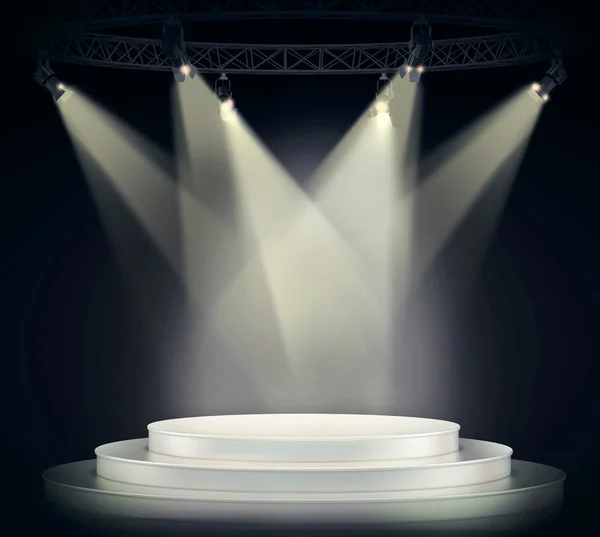 Işıklı boş sahne podyum için ödül töreni