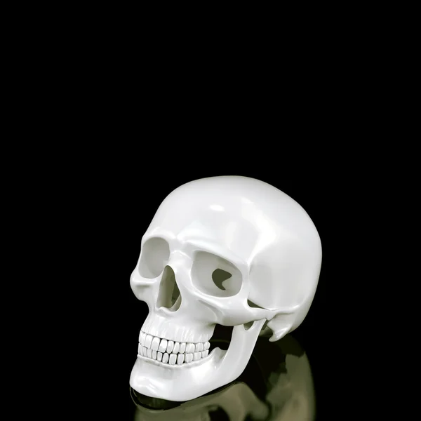 Skull on black background. — Stock Photo, Image