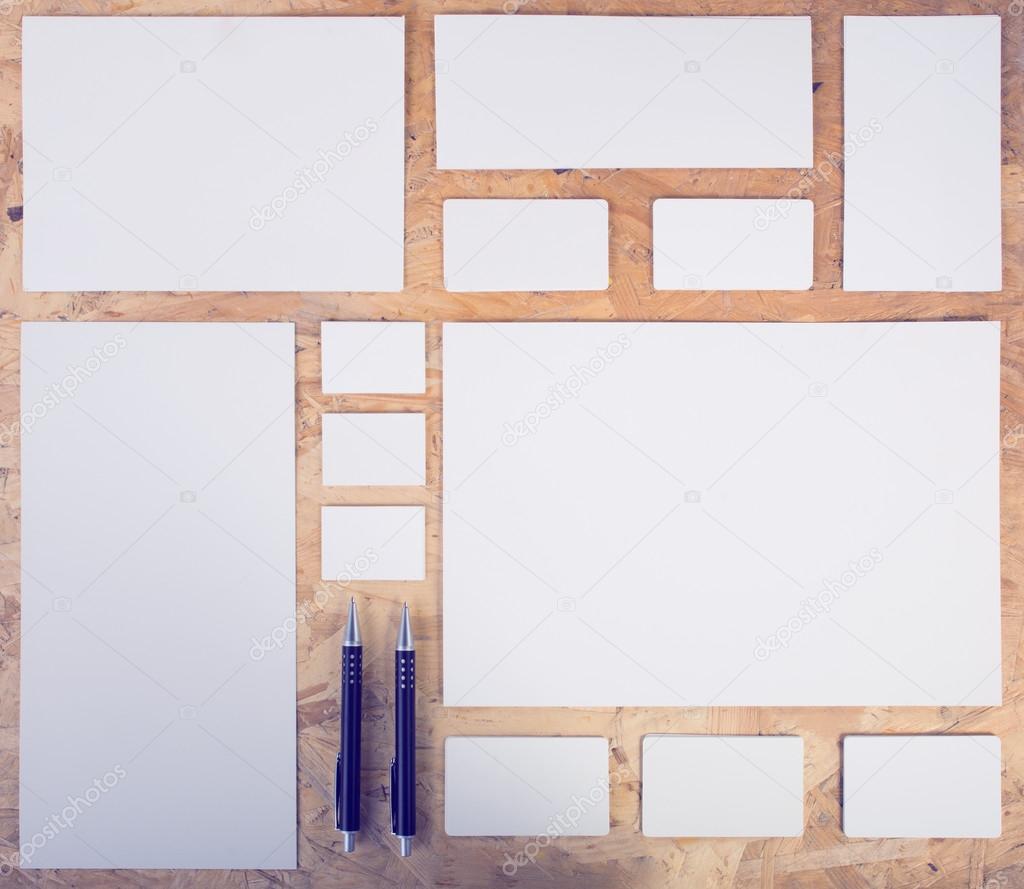 Objects on wood background.