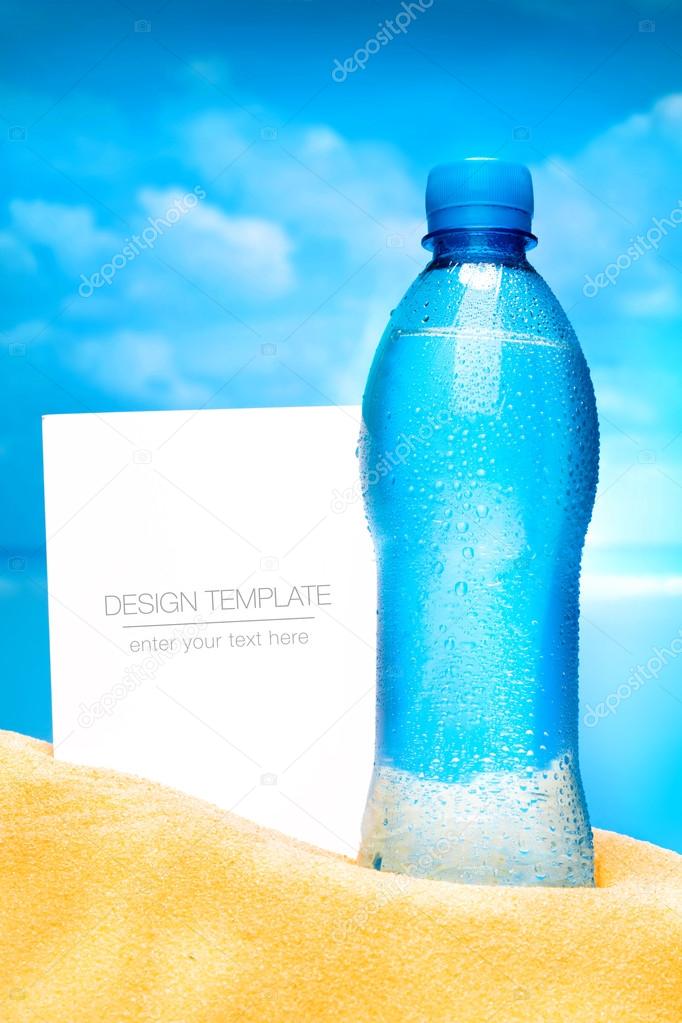 Summer Business template. Bottle of water
