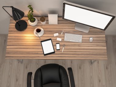 Mockup iş şablonu. Yüksek çözünürlük.