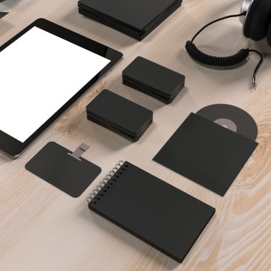 Mockup iş şablonu. Yüksek çözünürlük.