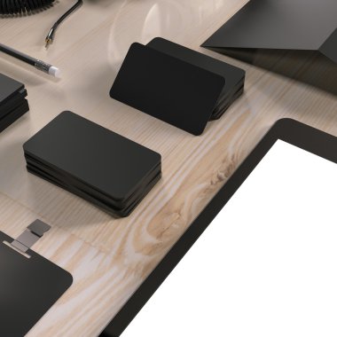 Mockup iş şablonu. Yüksek çözünürlük.