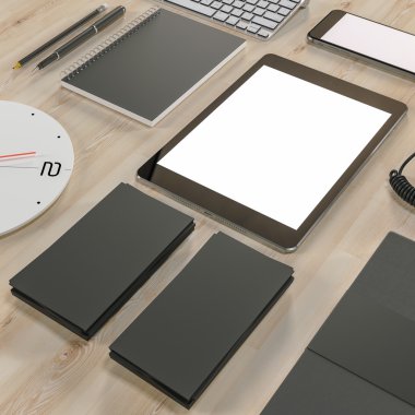 Mockup iş şablonu. Yüksek çözünürlük.