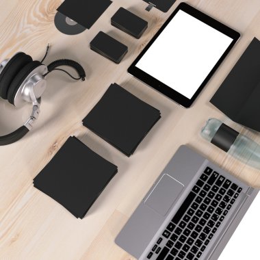 Mockup iş şablonu. Yüksek çözünürlük.