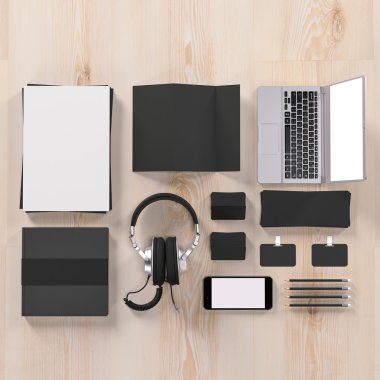 Mockup iş şablonu. Yüksek çözünürlük.