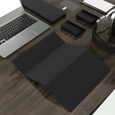 Mockup iş şablonu. Yüksek çözünürlük.