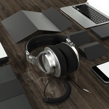 Mockup iş şablonu. Yüksek çözünürlük.