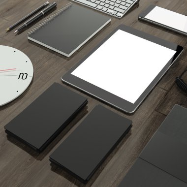 Mockup iş şablonu. Yüksek çözünürlük.