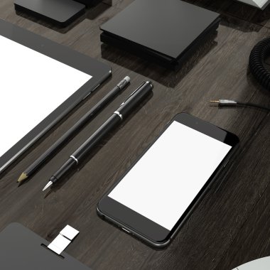 Mockup iş şablonu. Yüksek çözünürlük.