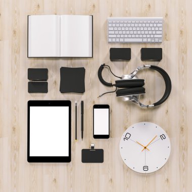 Mockup iş şablonu. Yüksek çözünürlük.