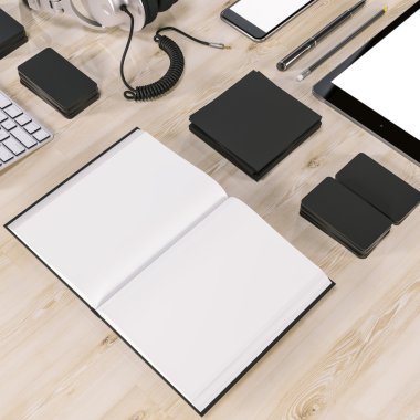 Mockup iş şablonu. Yüksek çözünürlük.