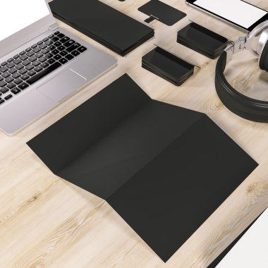 Mockup iş şablonu. Yüksek çözünürlük.