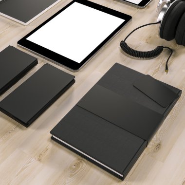 Mockup iş şablonu. Yüksek çözünürlük.