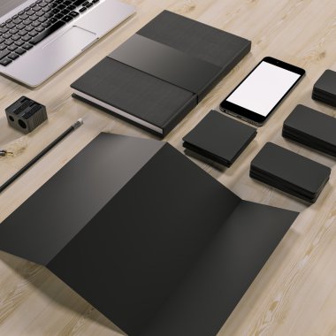 Mockup iş şablonu. Yüksek çözünürlük.
