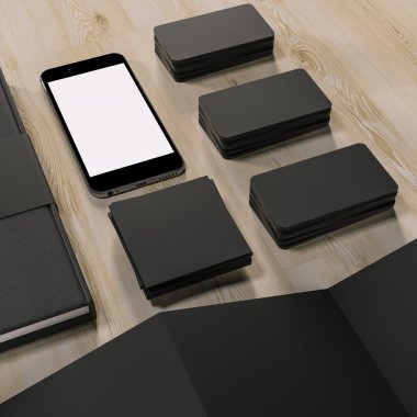 Mockup iş şablonu. Yüksek çözünürlük.