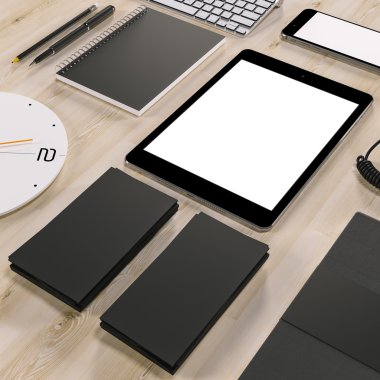 Mockup iş şablonu. Yüksek çözünürlük.