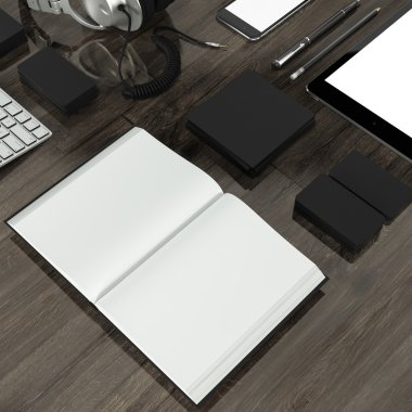 Mockup iş şablonu. Yüksek çözünürlük.