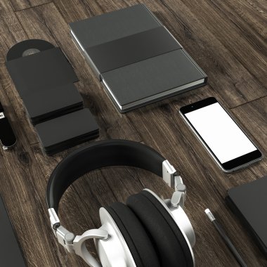 Mockup iş şablonu. Yüksek çözünürlük.