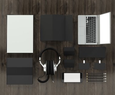 Mockup iş şablonu. Yüksek çözünürlük.