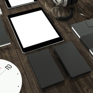 Mockup iş şablonu. Yüksek çözünürlük.
