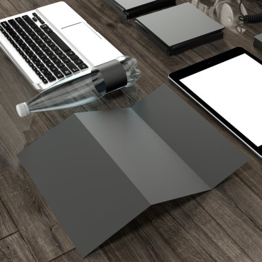 Mockup iş şablonu. Yüksek çözünürlük.