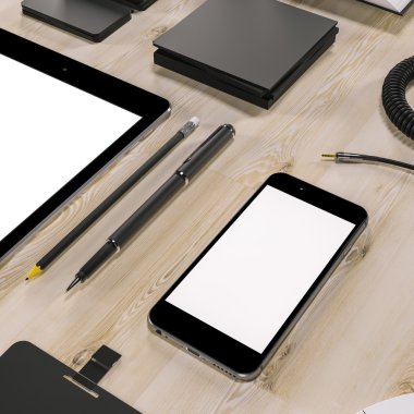 Mockup iş şablonu. Yüksek çözünürlük.