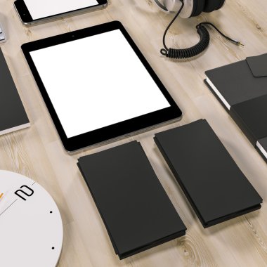 Mockup iş şablonu. Yüksek çözünürlük.