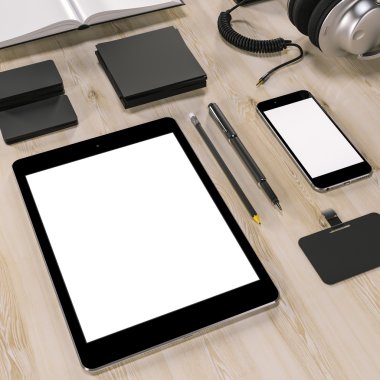 Mockup iş şablonu. Yüksek çözünürlük.