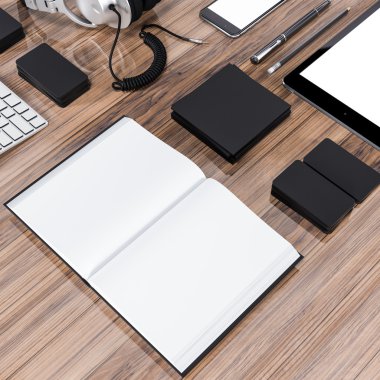 Mockup iş şablonu. Yüksek çözünürlük.