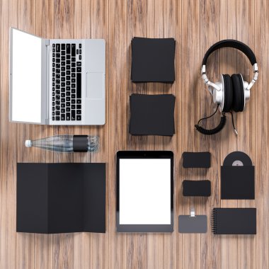 Mockup iş şablonu. Yüksek çözünürlük.