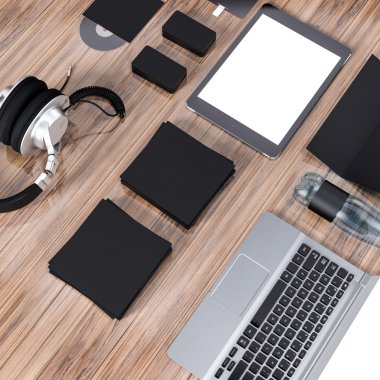 Mockup iş şablonu. Yüksek çözünürlük.