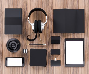 Mockup iş şablonu. Yüksek çözünürlük.