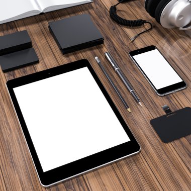 Mockup iş şablonu. Yüksek çözünürlük.