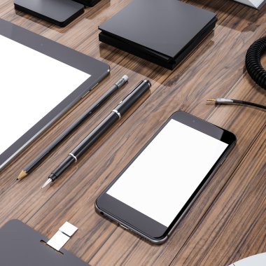 Mockup iş şablonu. Yüksek çözünürlük.
