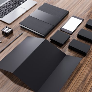 Mockup iş şablonu. Yüksek çözünürlük.