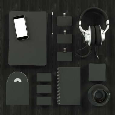 Mockup iş şablonu. Yüksek çözünürlük.
