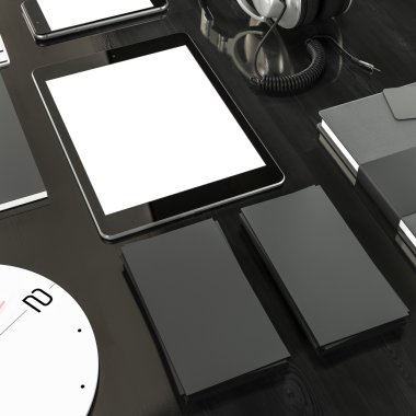 Mockup iş şablonu. Yüksek çözünürlük.