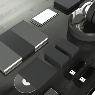 Mockup iş şablonu. Yüksek çözünürlük.