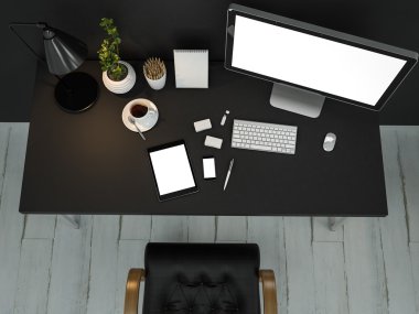 Mockup iş şablonu. Yüksek çözünürlük.