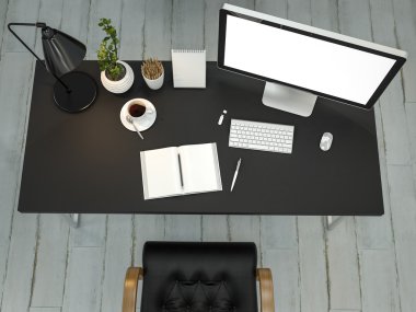 Mockup iş şablonu. Yüksek çözünürlük.