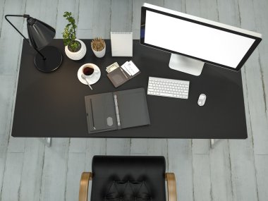 Mockup iş şablonu. Yüksek çözünürlük.