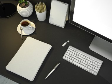 Mockup iş şablonu. Yüksek çözünürlük.