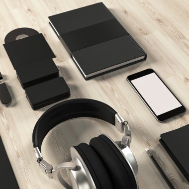 Mockup iş şablonu. Yüksek çözünürlük.