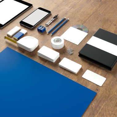 Mockup iş şablonu. Yüksek çözünürlük.