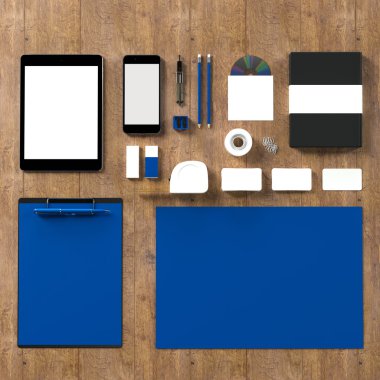 Mockup iş şablonu. Yüksek çözünürlük.