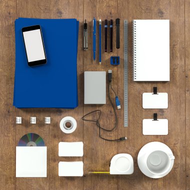 Mockup iş şablonu. Yüksek çözünürlük.